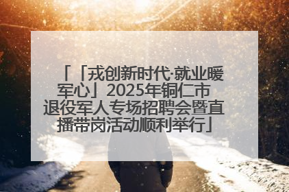 「戎创新时代·就业暖军心」2025年铜仁市退役军人专场招聘会暨直播带岗活动顺利举行