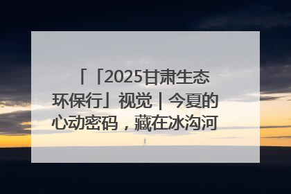 「2025甘肃生态环保行」视觉｜今夏的心动密码，藏在冰沟河的潋滟波光里