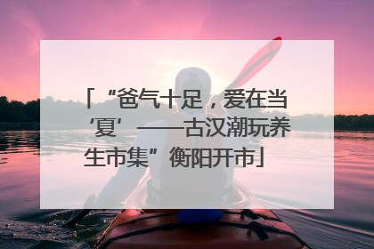 “爸气十足，爱在当‘夏’——古汉潮玩养生市集”衡阳开市