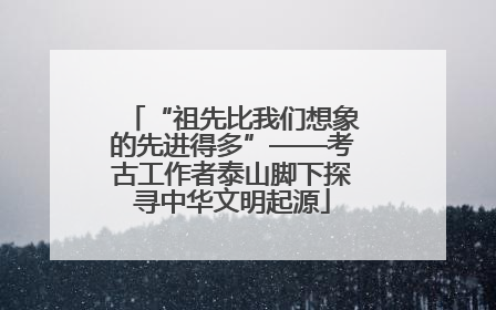 “祖先比我们想象的先进得多”——考古工作者泰山脚下探寻中华文明起源