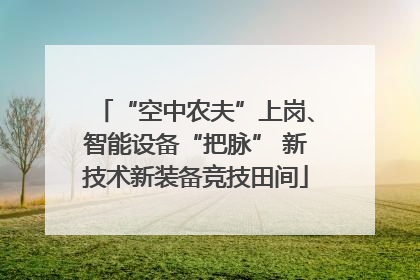 “空中农夫”上岗、智能设备“把脉” 新技术新装备竞技田间