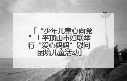 “少年儿童心向党”！平顶山市妇联举行“爱心妈妈”慰问困境儿童活动