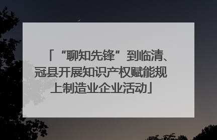 “聊知先锋”到临清、冠县开展知识产权赋能规上制造业企业活动