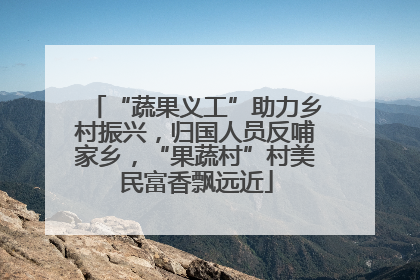 “蔬果义工”助力乡村振兴，归国人员反哺家乡，“果蔬村”村美民富香飘远近