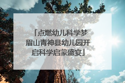 点燃幼儿科学梦 眉山青神县幼儿园开启科学启蒙盛宴
