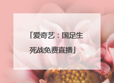 爱奇艺：国足生死战免费直播