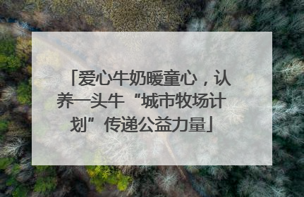 爱心牛奶暖童心，认养一头牛“城市牧场计划”传递公益力量
