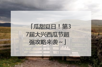 瓜甜夏日！第37届大兴西瓜节超强攻略来袭～