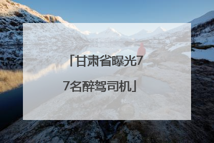甘肃省曝光77名醉驾司机