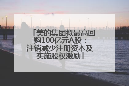 美的集团拟最高回购100亿元A股：注销减少注册资本及实施股权激励