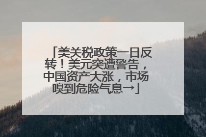 美关税政策一日反转！美元突遭警告，中国资产大涨，市场嗅到危险气息→