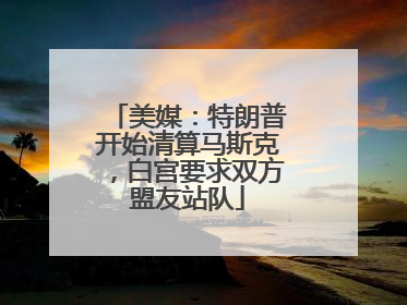 美媒：特朗普开始清算马斯克，白宫要求双方盟友站队