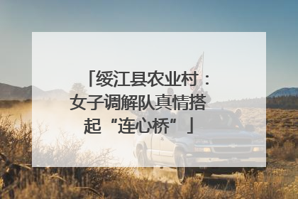 绥江县农业村：女子调解队真情搭起“连心桥”