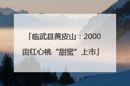 临武县黄皮山：2000亩红心桃“甜蜜”上市