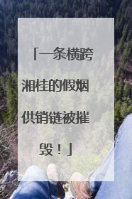 一条横跨湘桂的假烟供销链被摧毁！