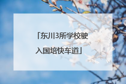 东川3所学校驶入国培快车道
