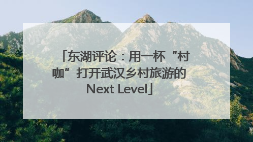 东湖评论：用一杯“村咖”打开武汉乡村旅游的Next Level