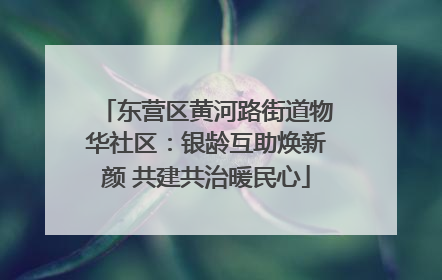 东营区黄河路街道物华社区：银龄互助焕新颜 共建共治暖民心