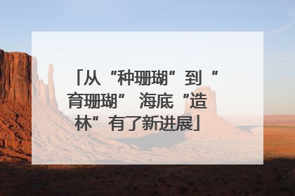 从“种珊瑚”到“育珊瑚” 海底“造林”有了新进展