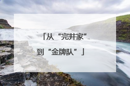 从“完井家”到“金牌队”
