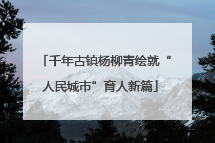 千年古镇杨柳青绘就“人民城市”育人新篇