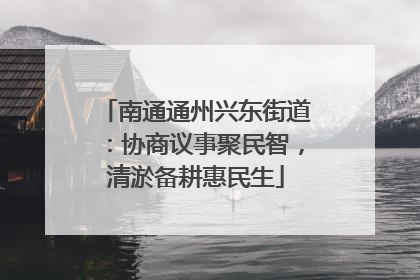南通通州兴东街道：协商议事聚民智，清淤备耕惠民生
