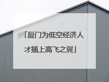 厦门为低空经济人才插上高飞之翼