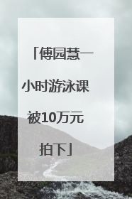 傅园慧一小时游泳课被10万元拍下