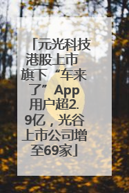 元光科技港股上市 旗下“车来了”App用户超2.9亿，光谷上市公司增至69家