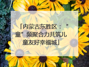 内蒙古东胜区：“童”频聚合力共筑儿童友好幸福城