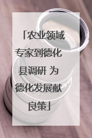 农业领域专家到德化县调研 为德化发展献良策