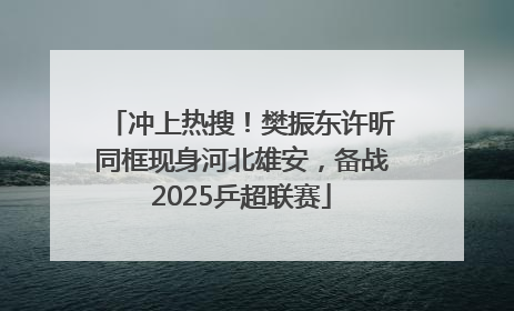 冲上热搜！樊振东许昕同框现身河北雄安，备战2025乒超联赛