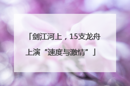 剑江河上，15支龙舟上演“速度与激情”