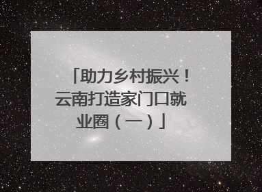 助力乡村振兴！云南打造家门口就业圈（一）