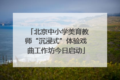 北京中小学美育教师“沉浸式”体验戏曲工作坊今日启动