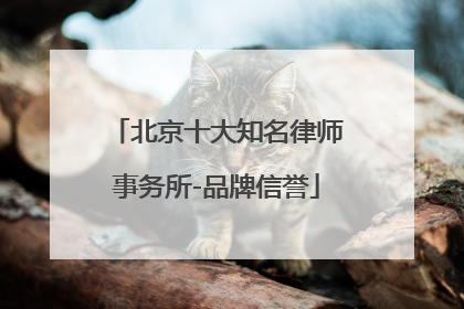 北京十大知名律师事务所-品牌信誉