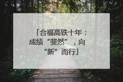 合福高铁十年：成绩“斐然”，向“新”而行