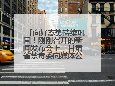 向好态势持续巩固！刚刚召开的新闻发布会上，甘肃省禁毒委向媒体公布三年禁毒工作“成绩单”
