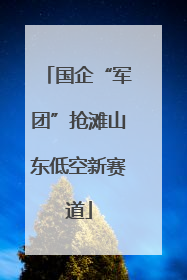 国企“军团”抢滩山东低空新赛道