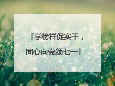 学榜样促实干，同心向党颂七一