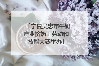 宁夏吴忠市牛奶产业挤奶工劳动和技能大赛举办