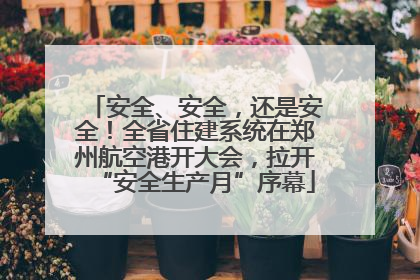 安全、安全，还是安全！全省住建系统在郑州航空港开大会，拉开“安全生产月”序幕