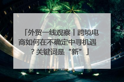 外贸一线观察丨跨境电商如何在不确定中寻机遇？关键词是“新”