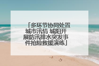 多环节协同处置城市汛情 城阳开展防汛排水突发事件抢险救援演练