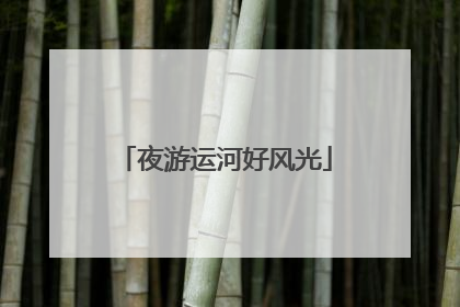 夜游运河好风光