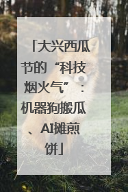 大兴西瓜节的“科技烟火气”：机器狗搬瓜、AI摊煎饼