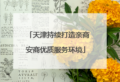天津持续打造亲商安商优质服务环境