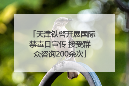 天津铁警开展国际禁毒日宣传 接受群众咨询200余次