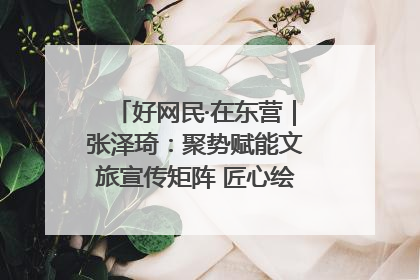 好网民·在东营｜张泽琦：聚势赋能文旅宣传矩阵 匠心绘就东营诗与远方