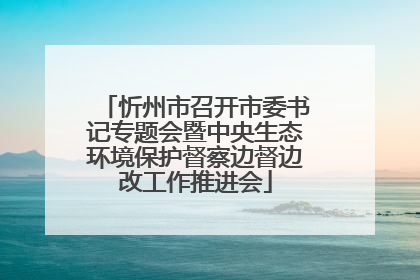 忻州市召开市委书记专题会暨中央生态环境保护督察边督边改工作推进会